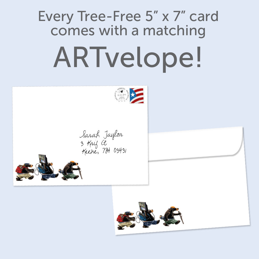 Bear Necessities Single Card TreeFree Greetings