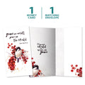 Load image into Gallery viewer, The cover and inside of Tree-Free’s Peace in the World card, along with the following text: “1 greeting card, 1 matching envelope”
