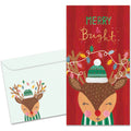 Load image into Gallery viewer, Merry Bright Reindeer Single Money Holder Card
