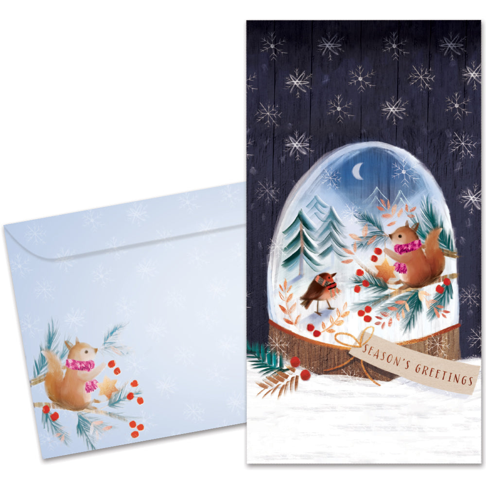 Sweet Snowglobe Money Holder Card 12 Pack