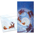 Load image into Gallery viewer, Soaring Santa Money Holder Card 12 Pack

