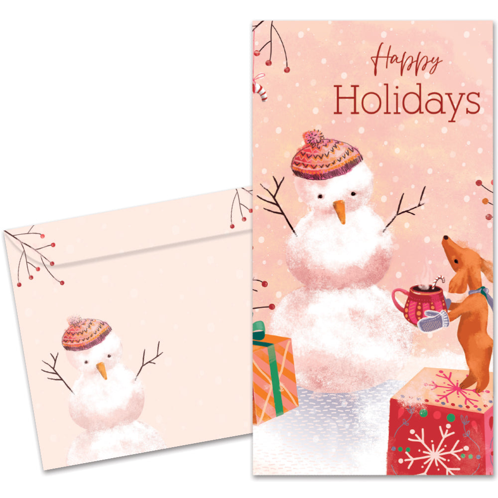 Comfort Joy Snowman Money Holder Card 12 Pack