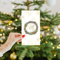 Load image into Gallery viewer, Winter Pine Wreath Money Holder Card 12 Pack
