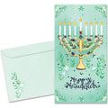 Load image into Gallery viewer, Floral Menorah Money Holder Card 12 Pack
