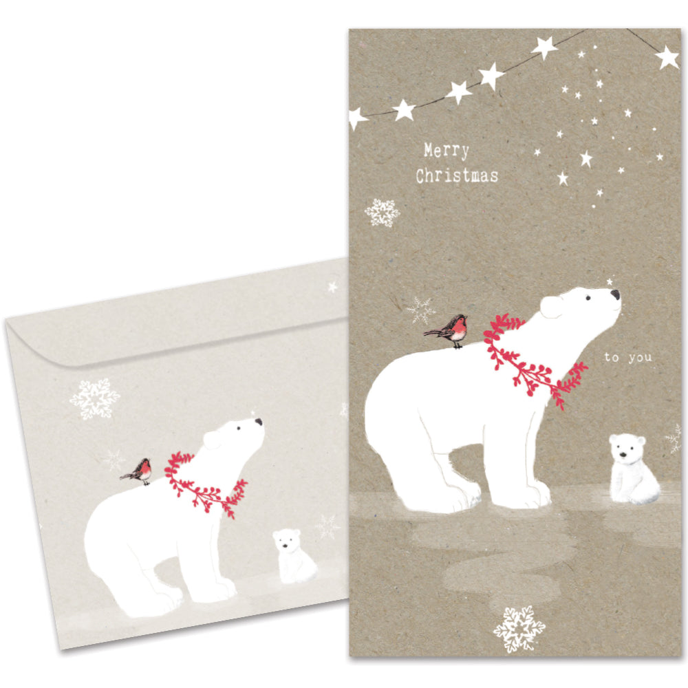 Sweet Polar Christmas Money Holder Card 12 Pack