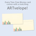 Load image into Gallery viewer, Seven Candles on Tan Money Holder Card 12 Pack
