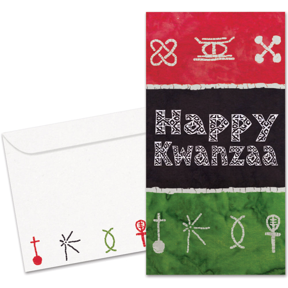 Batik Kwanzaa Money Holder Card 12 Pack