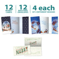 Load image into Gallery viewer, Artful Winter Money Holder Card 12 Pack
