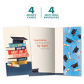 Load image into Gallery viewer, The cover and inside of Tree-Free’s Holiday Mittens card, along with the following text: “4 greeting cards, 4 matching envelopes”

