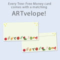 Load image into Gallery viewer, The envelope for Tree-Free’s Fiestas Pattern card, along with the following text: “Every Tree-Free 5x7 card comes with a matching ARTvelope!”
