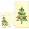 Load image into Gallery viewer, The cover of Tree-Free&#39;s Merry Tree card, along with its matching envelope.
