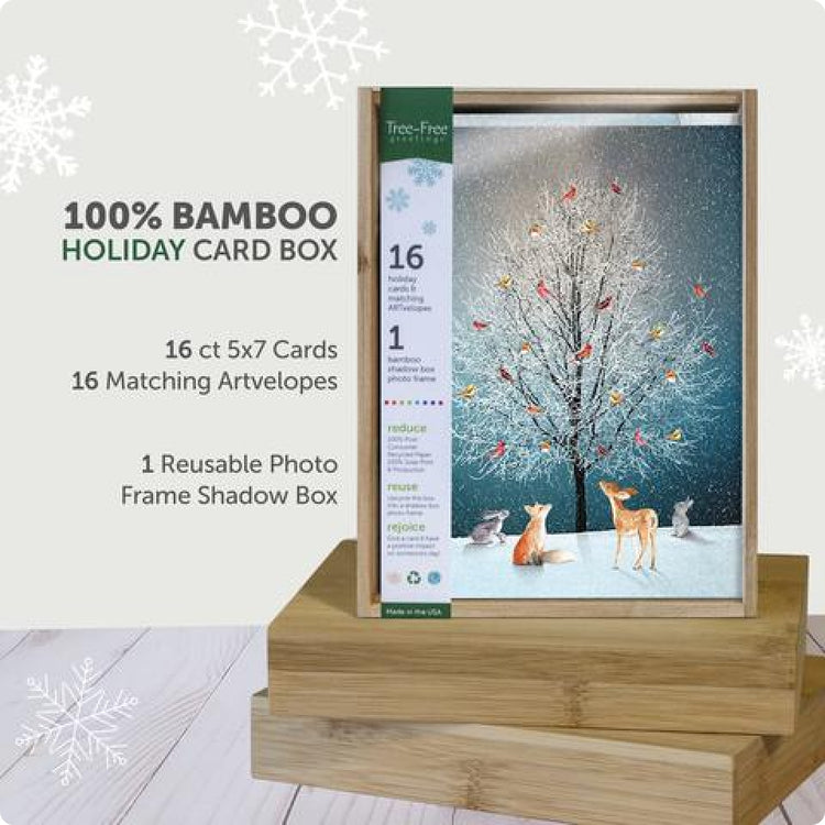 Bamboo Holiday Card Box