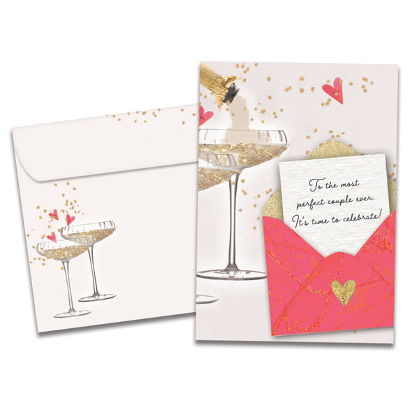 The cover of Tree-Free's Time to Celebrate card, along with its matching envelope.