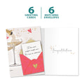 Load image into Gallery viewer, The cover and inside of Tree-Free’s Time to Celebrate card, along with the following text: “6 greeting cards, 6 matching envelopes”
