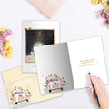 Load image into Gallery viewer, The inside of Tree-Free’s Wonderful Journey card, with the cover and envelope in the background.

