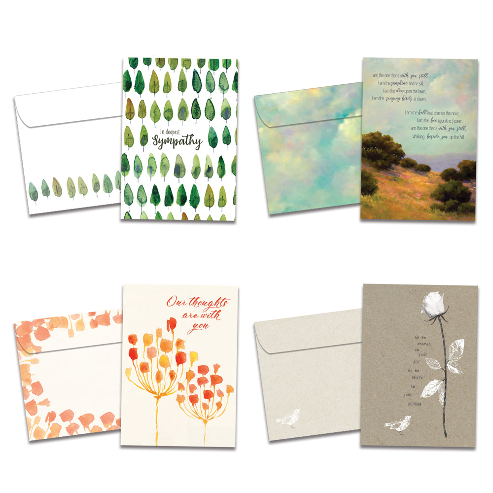 Trees and Floral Nature Sympathy Assortment 16 Pack
