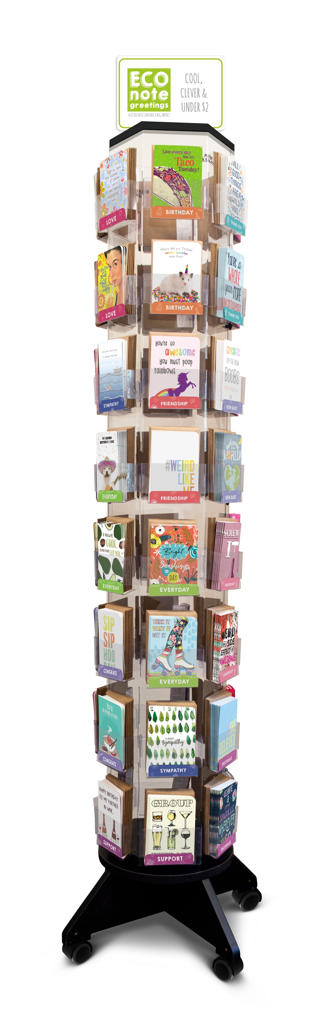 The ECOnote Anywhere 48 Pocket Floor Display