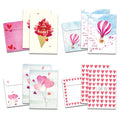 Load image into Gallery viewer, Watercolor Hearts Valentine&#39;s Day 8 Pack
