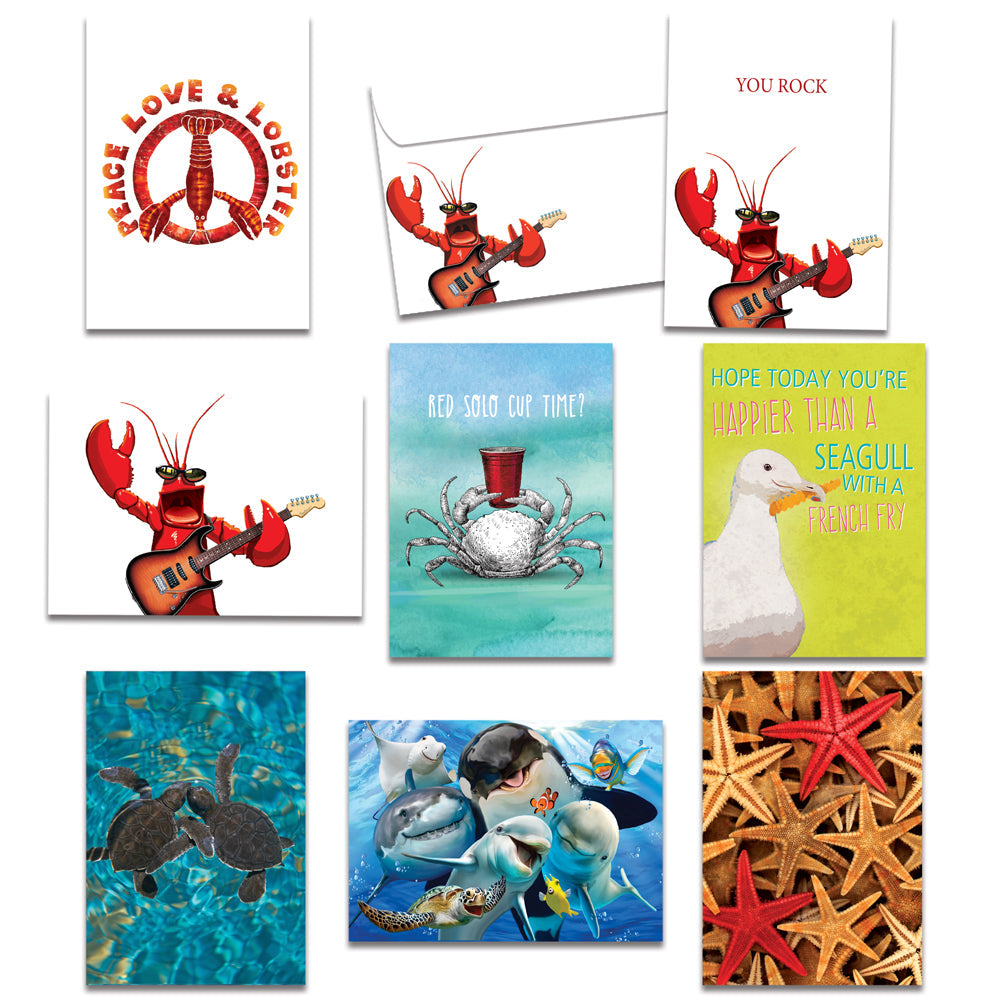 Beach Creatures All Occasion Assorted 8 pack AGA1135