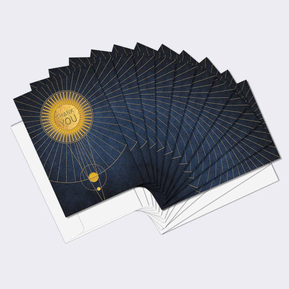 Solar Thanks Thank You Cards 12 Pack