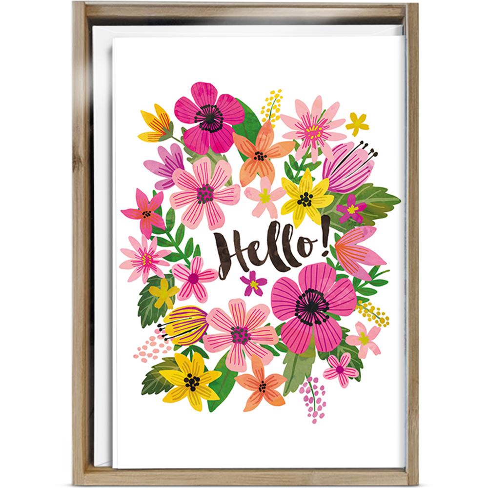 Hello All Occasion 4x6 Bamboo Box Notecard Sets