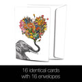 Load image into Gallery viewer, Love Elephant All Occasion 4x6 Bamboo Box Notecard Sets
