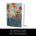 Load image into Gallery viewer, Poppies Remembrance Sympathy 4x6 Bamboo Box Notecard Sets
