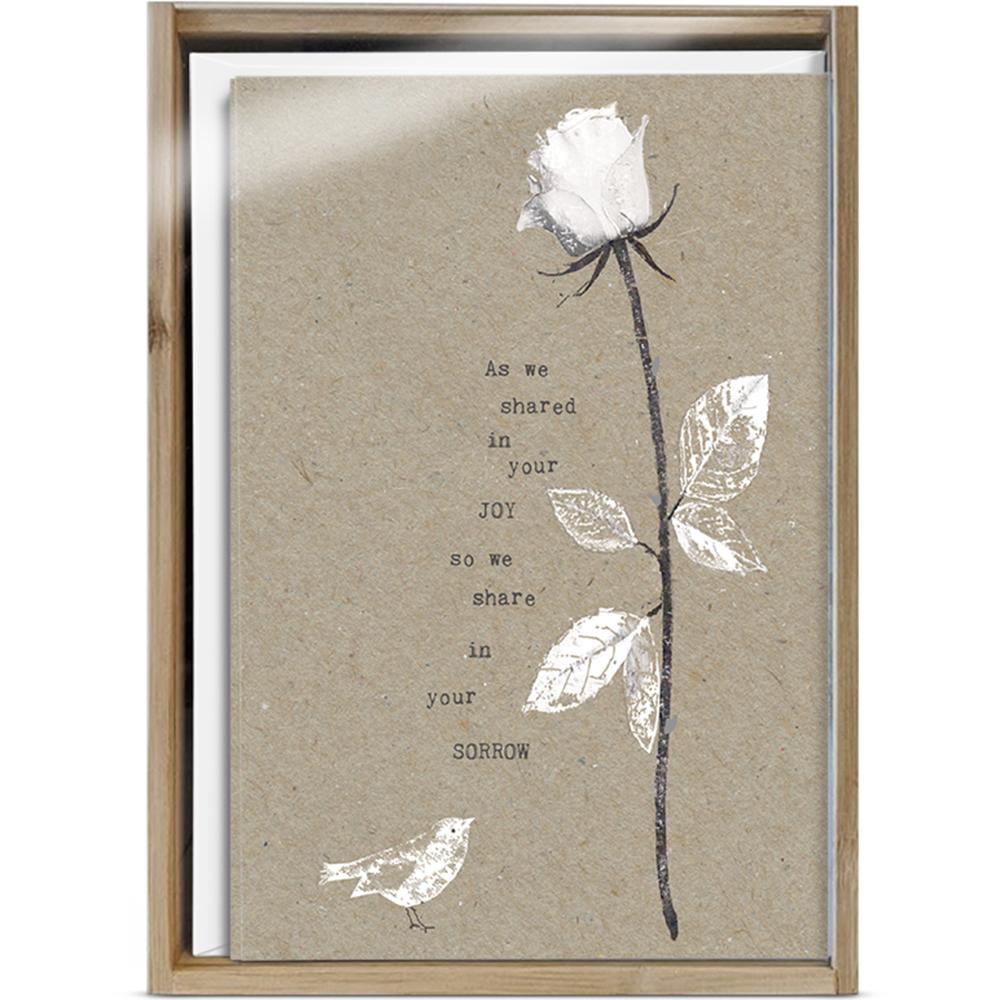 Joy and Sorrow Sympathy 4x6 Bamboo Box Notecard Sets