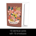 Load image into Gallery viewer, Autumn Flowers All Occasion 4x6 Bamboo Box Notecard Sets
