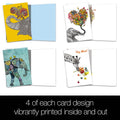 Load image into Gallery viewer, Elephant and Giraffe All Occasion All Occasion 4x6 Bamboo Box Notecard Sets
