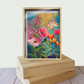 Load image into Gallery viewer, Vibrant Pink Florals All Occasion 4x6 Bamboo Box Notecard Sets
