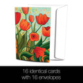 Load image into Gallery viewer, Bright Tulips All Occasion 4x6 Bamboo Box Notecard Sets
