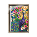 Load image into Gallery viewer, Peacock with Florals All Occasion 4x6 Bamboo Box Notecard Sets
