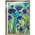 Load image into Gallery viewer, Blue Painted Flowers All Occasion 4x6 Bamboo Box Notecard Sets
