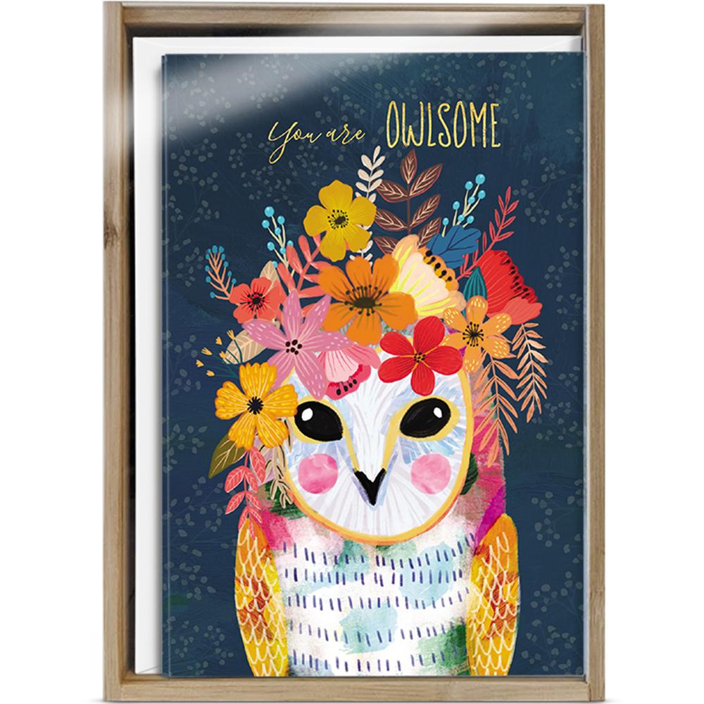 You Are Owlsome All Occasion 4x6 Bamboo Box Notecard Sets