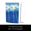 Load image into Gallery viewer, Daisies On Blue All Occasion 4x6 Bamboo Box Notecard Sets
