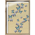 Load image into Gallery viewer, Blue Butterflies in Flight All Occasion 4x6 Bamboo Box Notecard Sets
