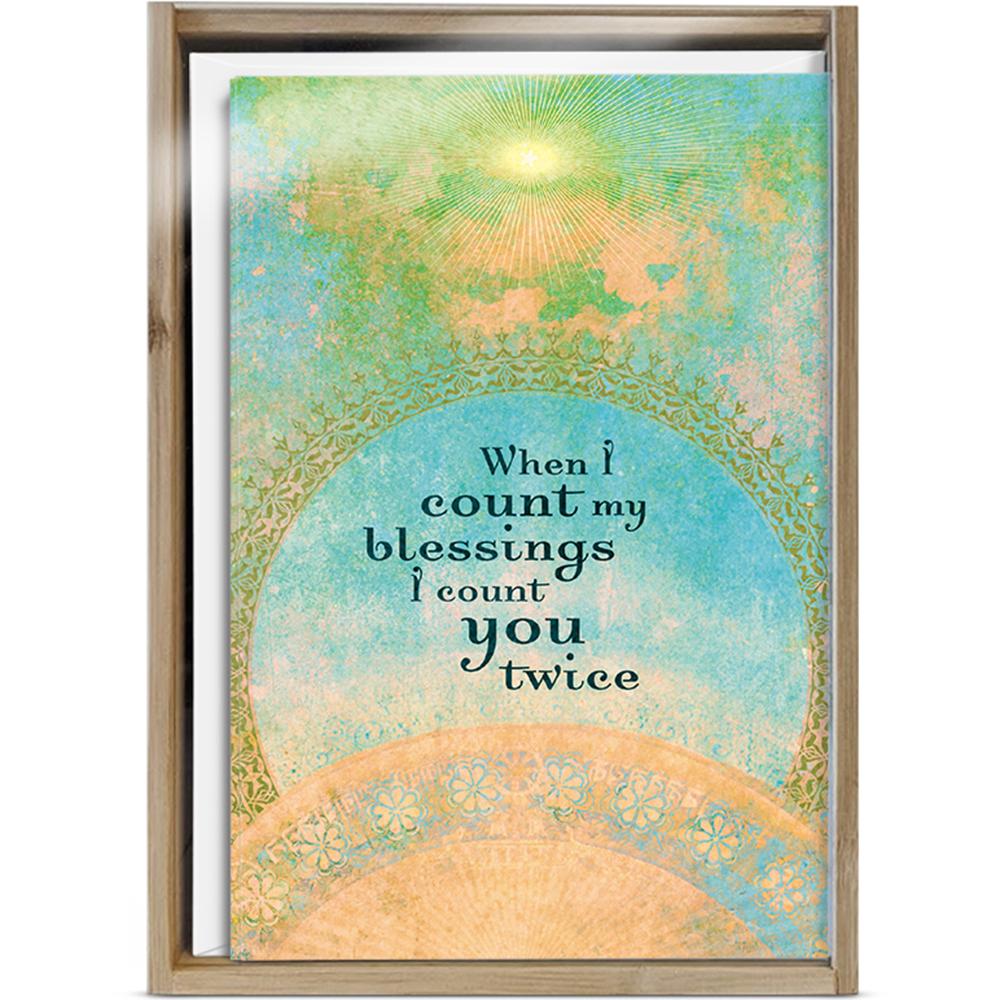When I Count My Blessings All Occasion 4x6 Bamboo Box Notecard Sets