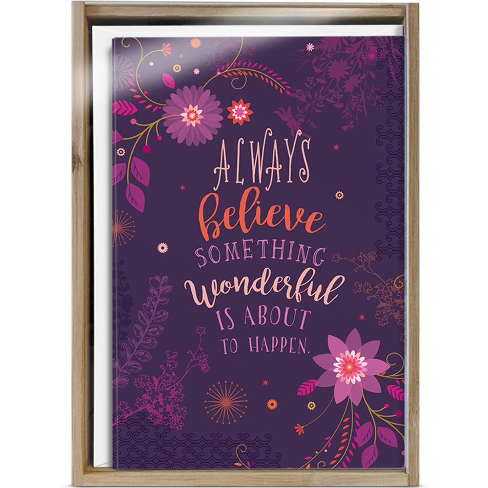 Always Believe All Occasion 4x6 Bamboo Box Notecard Sets