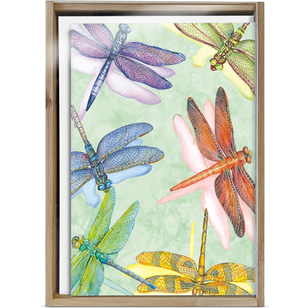 Dragonflies All Occasion 4x6 Bamboo Box Notecard Sets