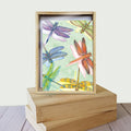 Load image into Gallery viewer, Dragonflies All Occasion 4x6 Bamboo Box Notecard Sets

