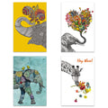 Load image into Gallery viewer, Elephant and Giraffe All Occasion 4x6 Blank Notecard  Assortment
