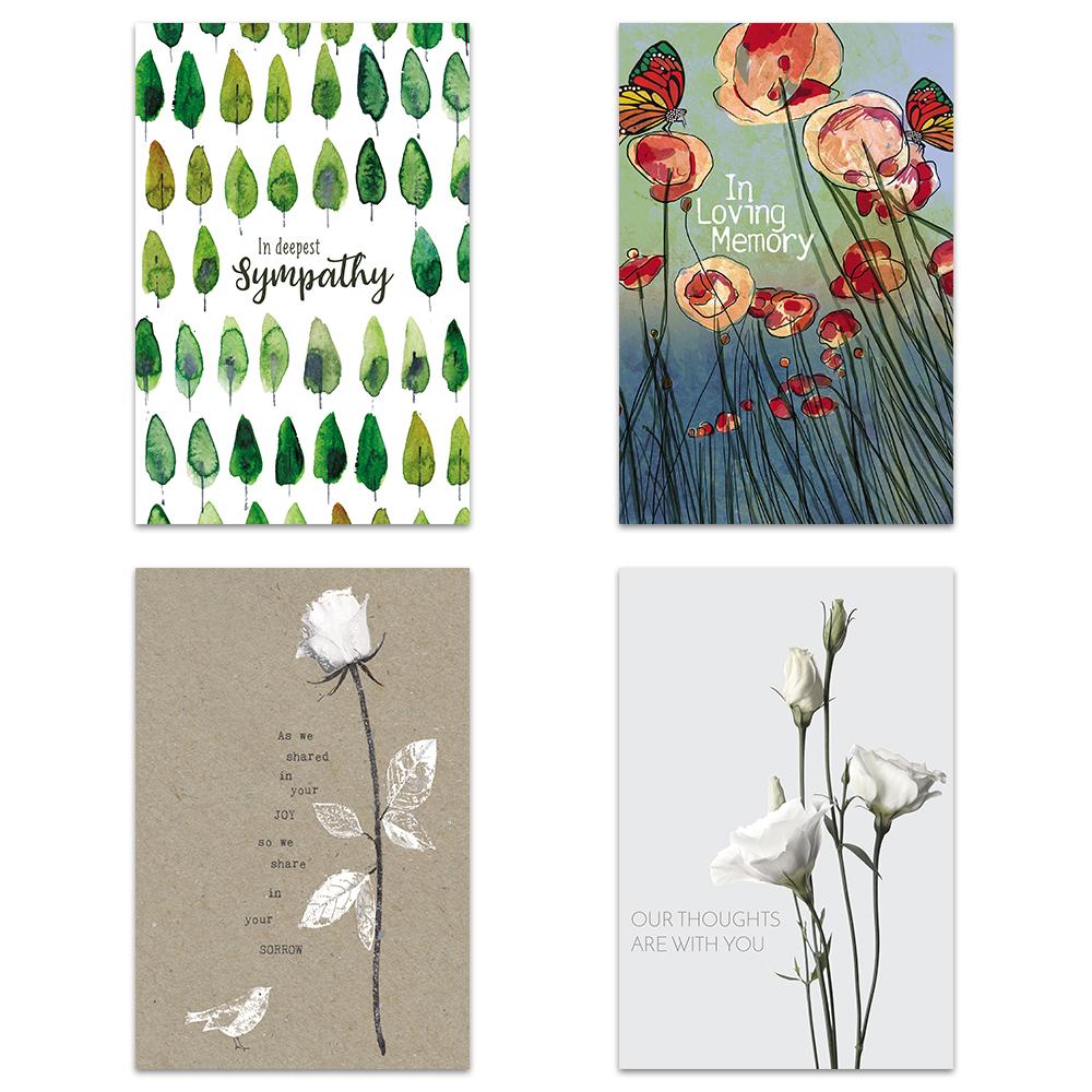 Floral Sympathy 4x6 Blank Notecard  Assortment