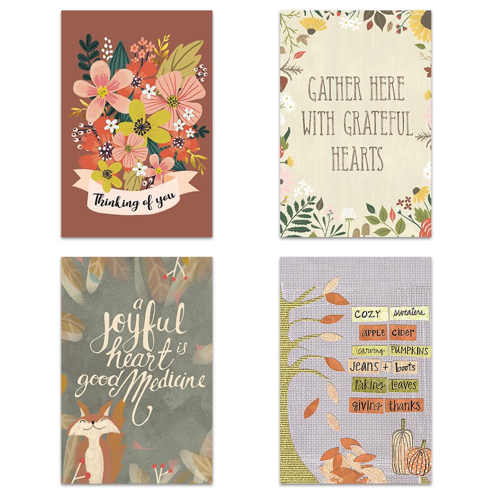 Thinking of You Autumn 4x6 Blank Notecard  Assortment