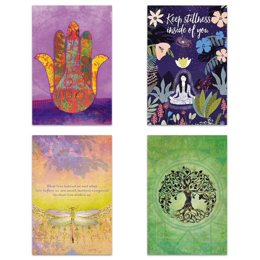 Mind Body Soul 4x6 Blank Notecard  Assortment