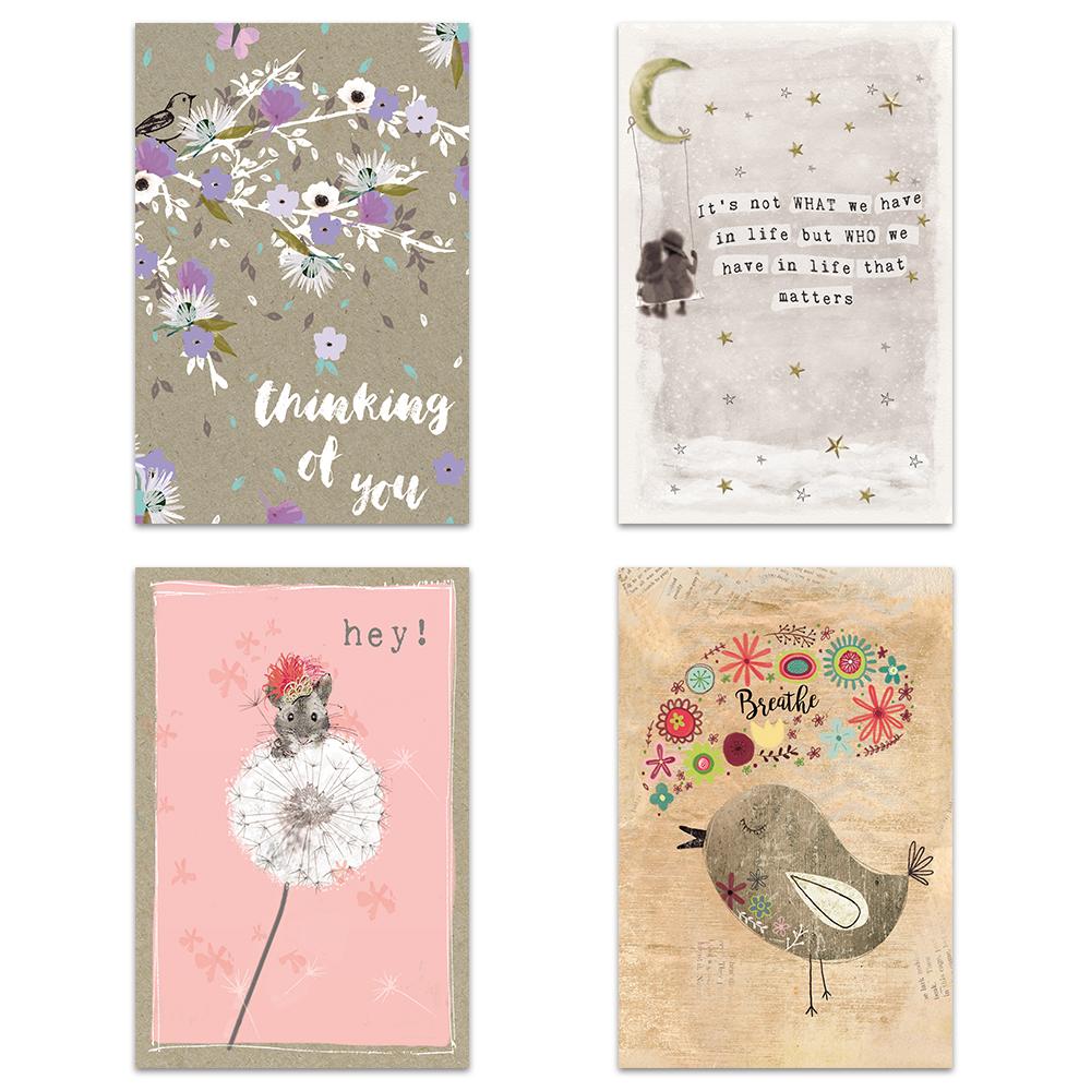 Thoughts And Flowers 4x6 Blank Notecard  Assortment