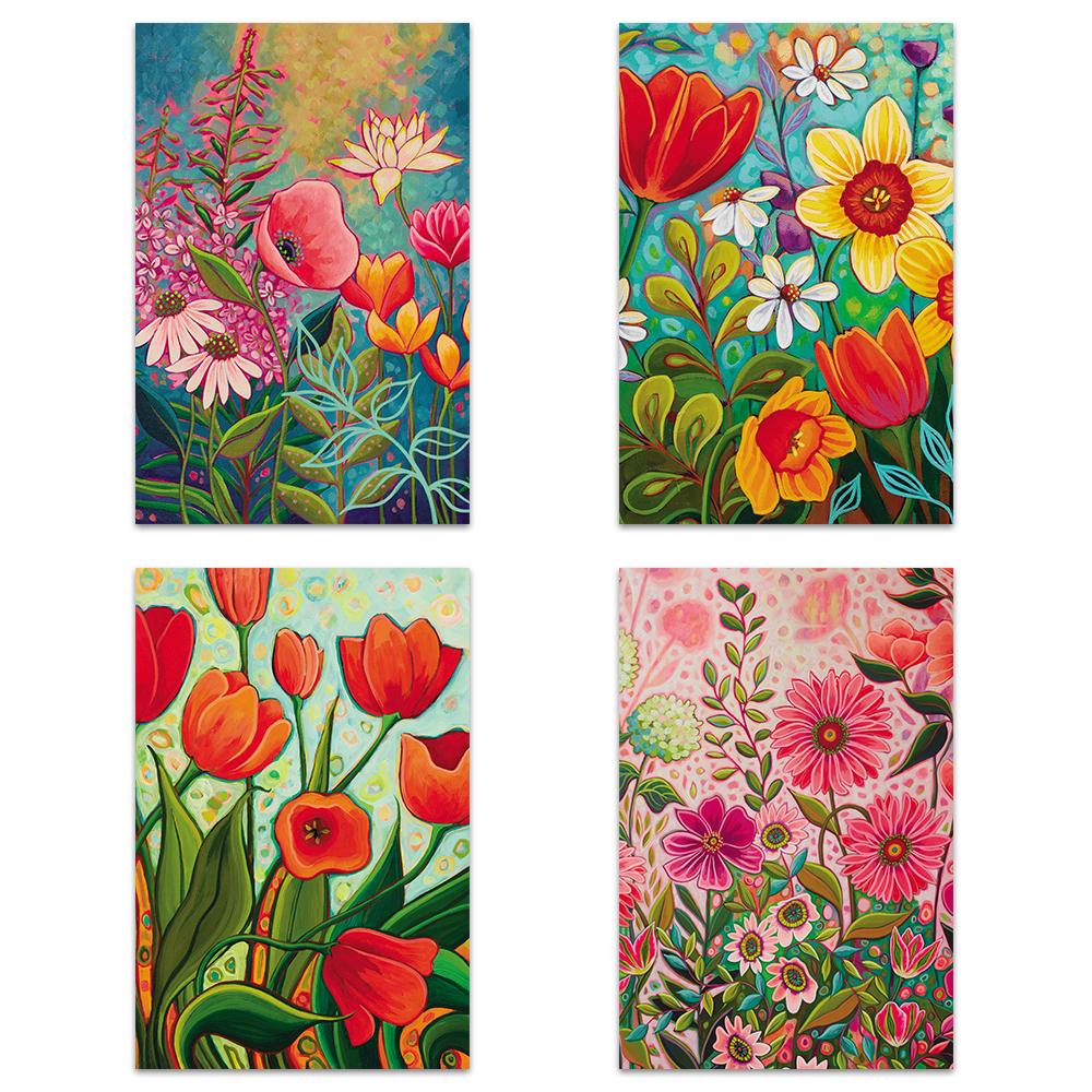 Vibrant Florals 4x6 Blank Notecard  Assortment