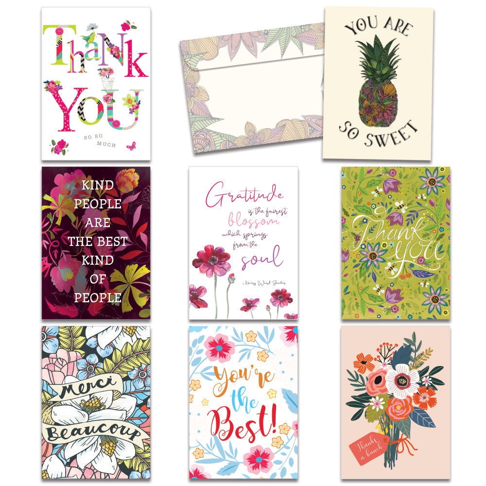 Floral Thank You 8 Pack