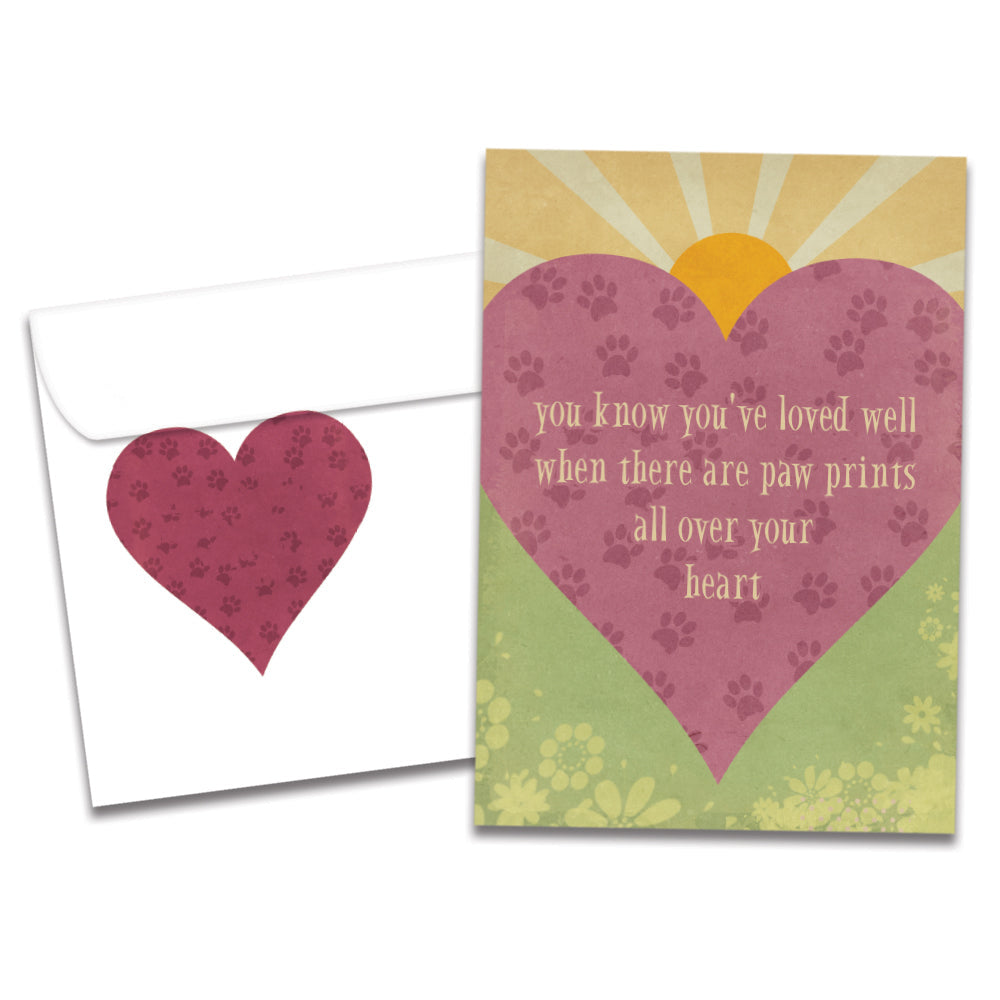 Loved Well Pawprints Single Card