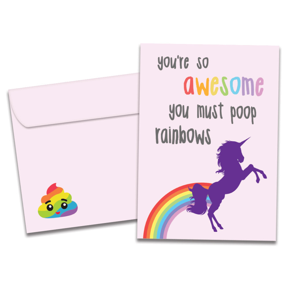 Poop Rainbows Single Card